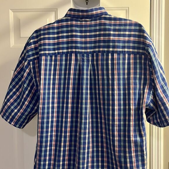 Cutter & Buck Men’s Cotton Button Down Short Sleeve Plaid Shirt with Collar- XL - Picture 8 of 13
